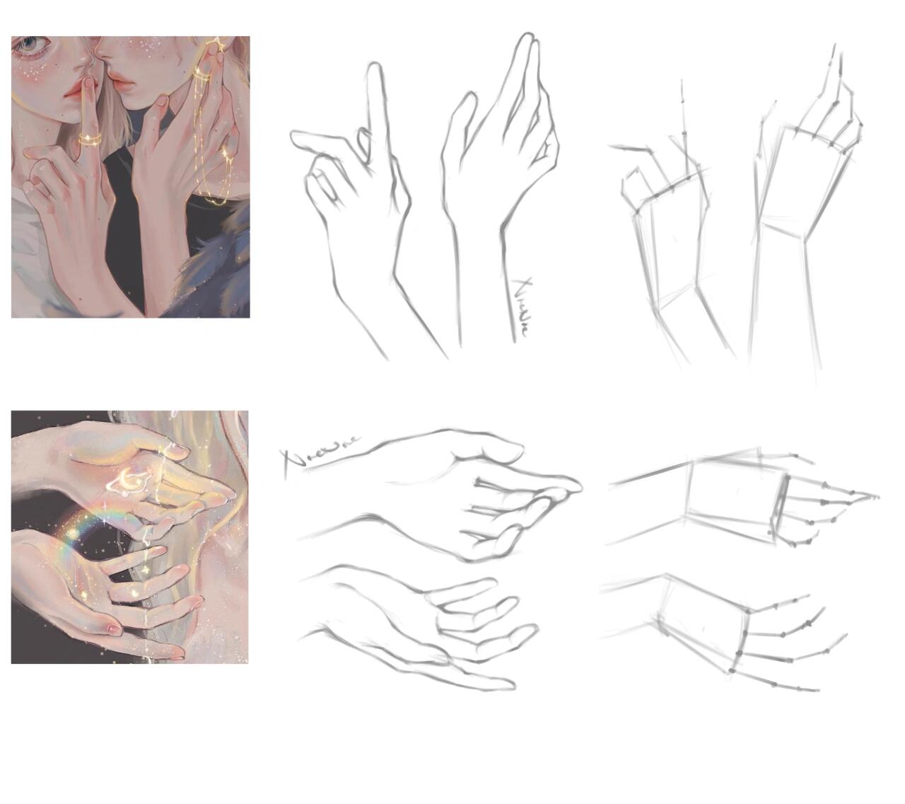 画手练习|有步骤图|临摹gua老师美手