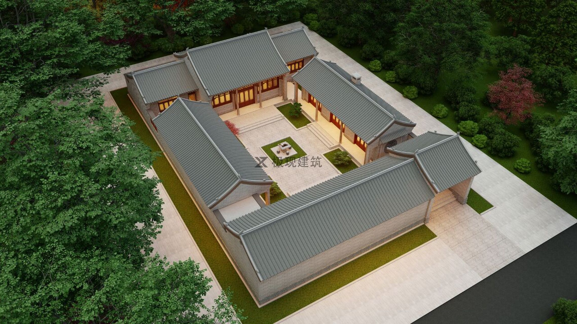 河北承德丨一层自建中式四合院(附平面图) 92项目概况 建筑地点丨