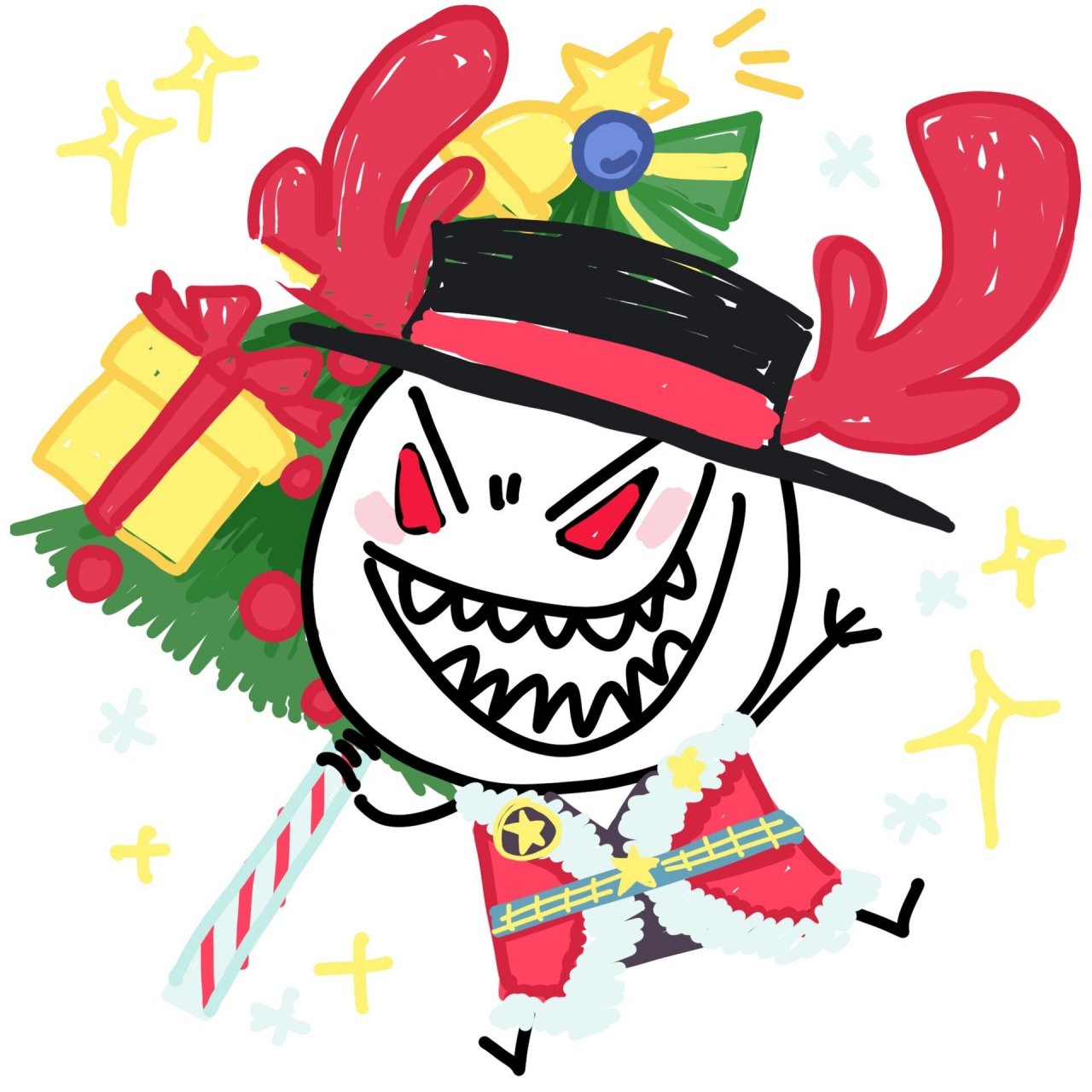 王者荣耀情侣小头像 今天是婵子和吕布布的圣诞情侣皮