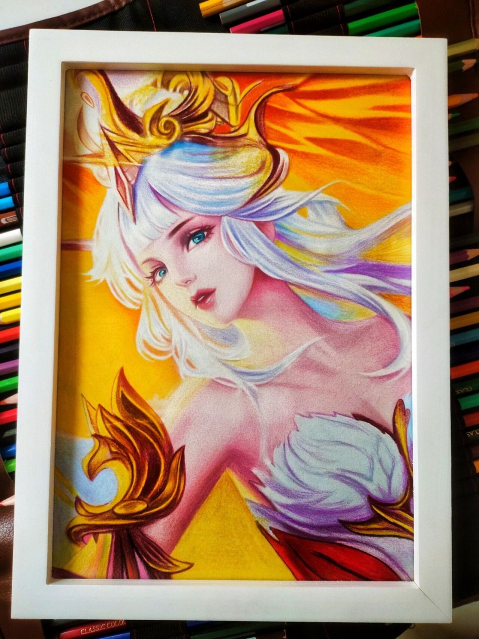 线稿‖王昭君-凤凰于飞 太喜欢这个皮肤啦 给大家画个清晰的线稿.