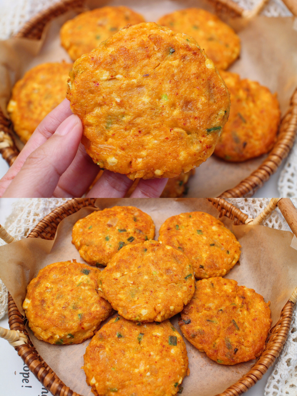 97今天做了超级好吃的泡菜豆腐饼,煎的时候就把我香到了,做法简单