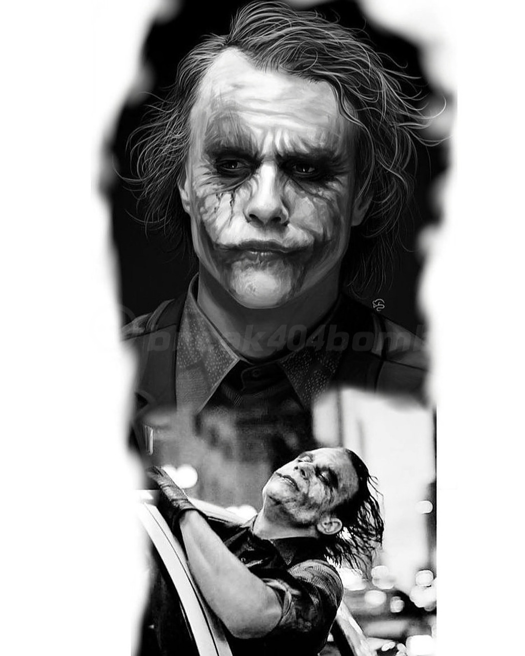 小丑纹身手稿欧美写实纹身 98适合遮盖,也适合新皮肤上身.