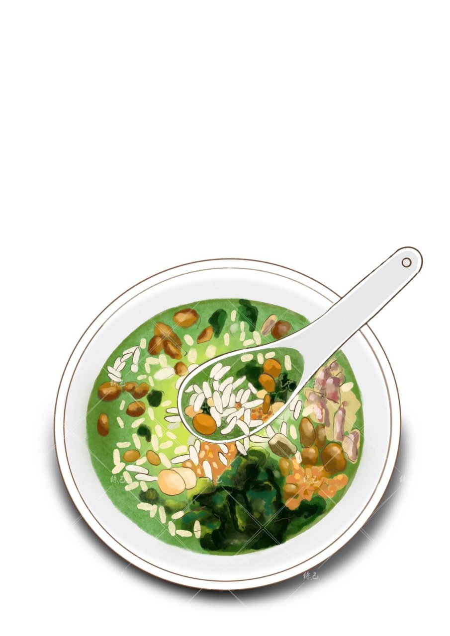 【客家擂茶】原创潮汕特色风味美食插画