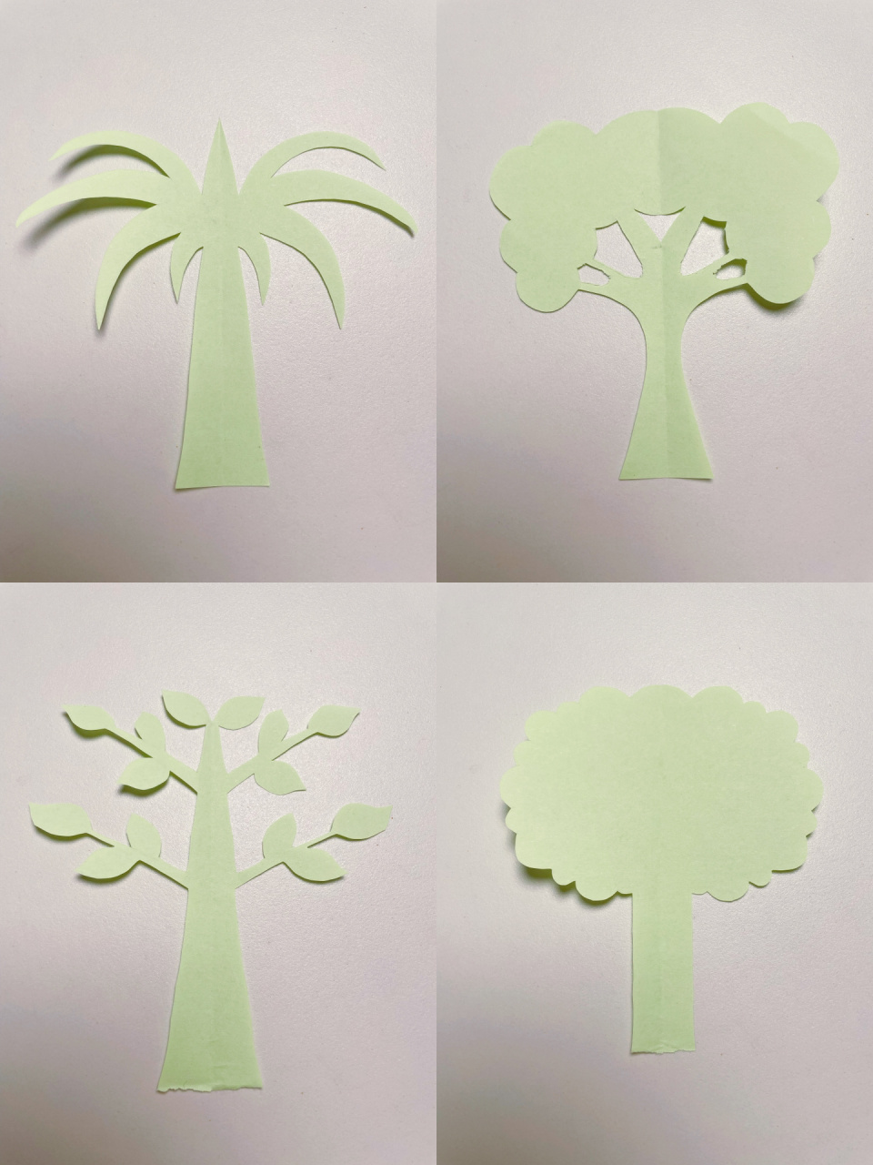 用纸剪树的方法图片