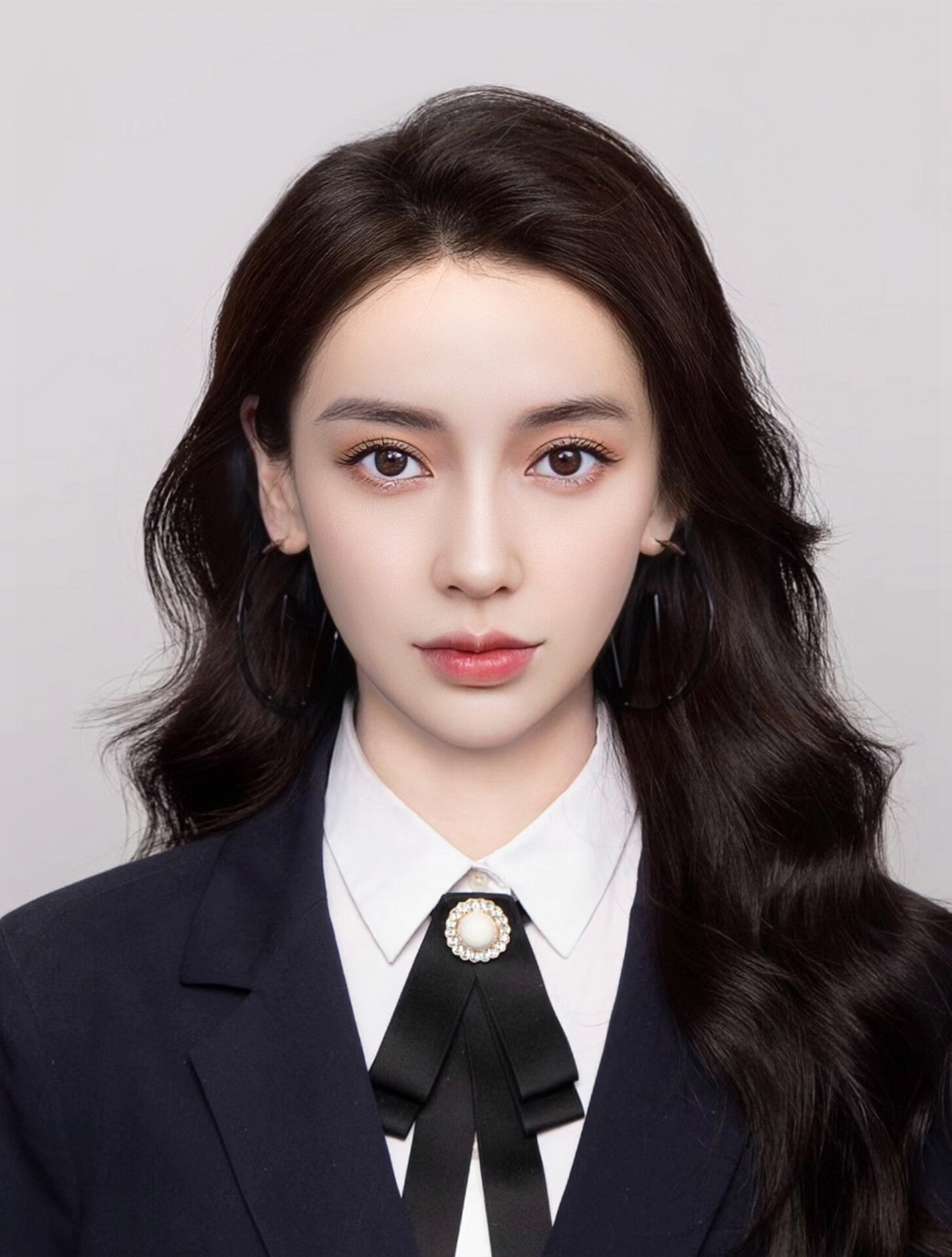 女明星证件照|angelababy 背景模板来自:@lrineeee 	 #ps证件照