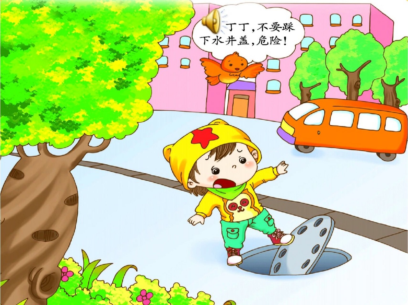 幼儿园安全教育ppt——下水井盖不要踩 活动目标 1.