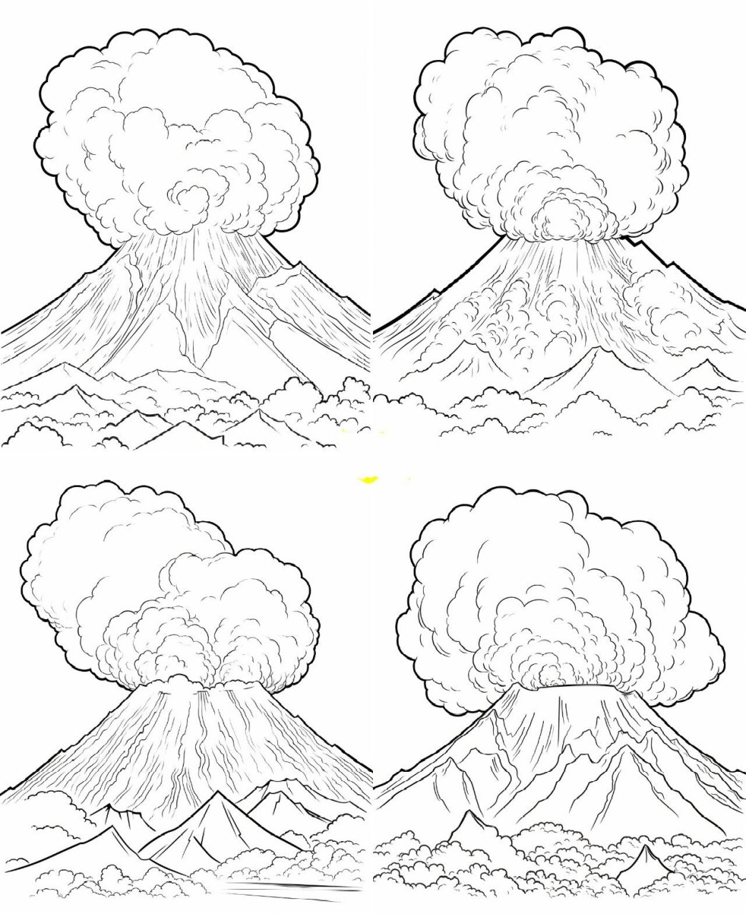 99一起画出火山爆发的力量!