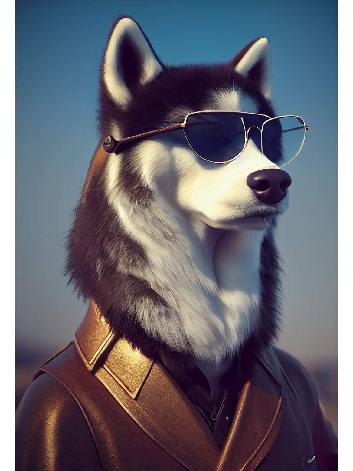 酷拽哈士奇 酷哈系列 有品位的哈士奇     哈士奇戴上墨镜之后是你