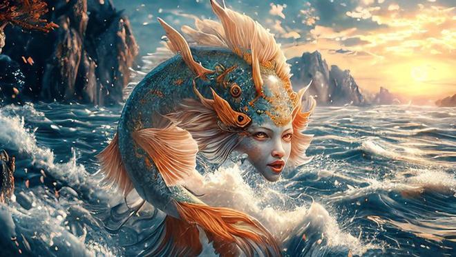 美人鱼传说:民间传说和古代文献中的美人鱼形象,充满神秘感,使人