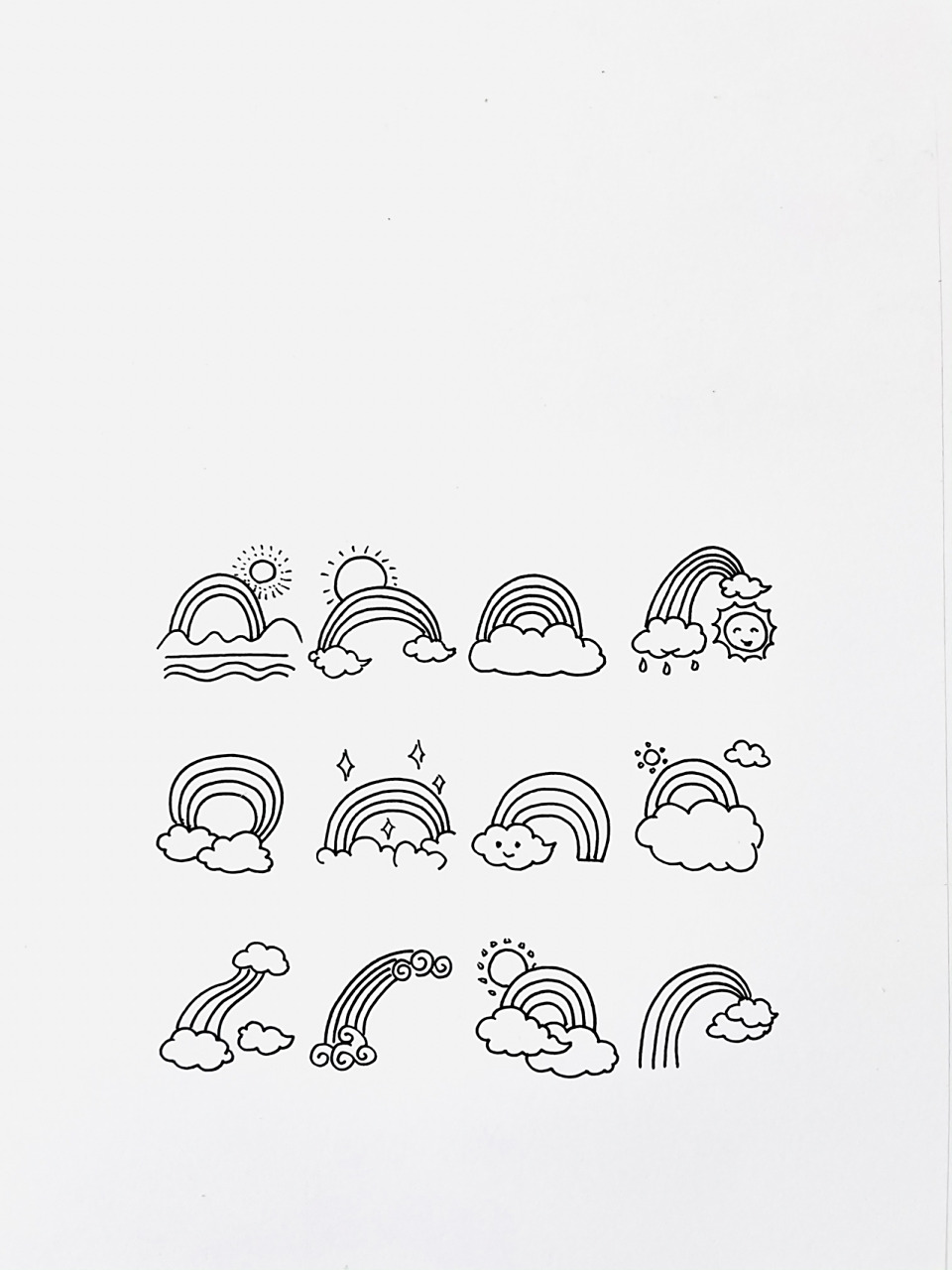 【简笔画】彩虹96 分享一组彩虹96简笔画. .