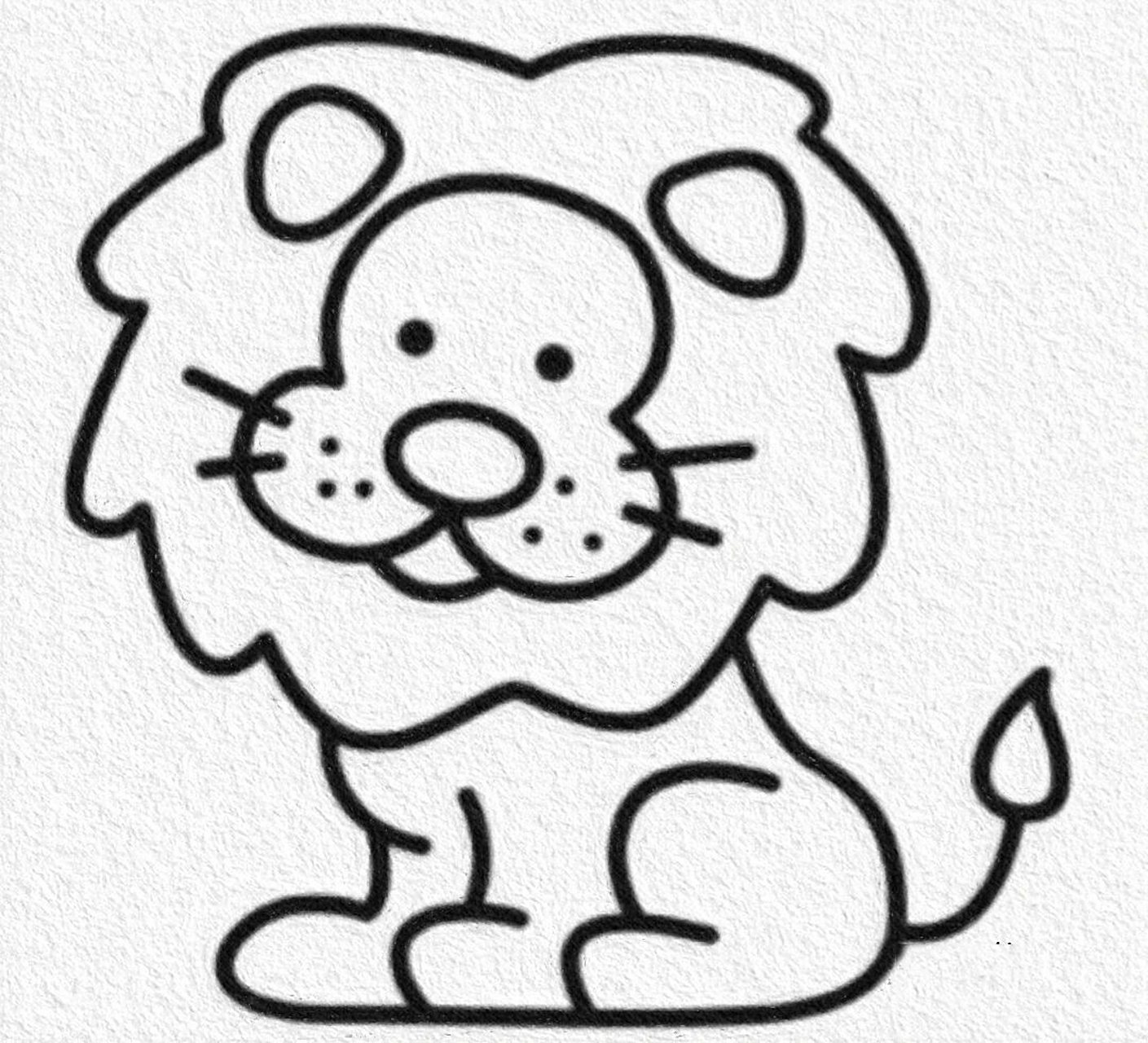 简笔画|是萌呆呆的狮子(附步骤) 96 万事都要全力以赴 包括开心