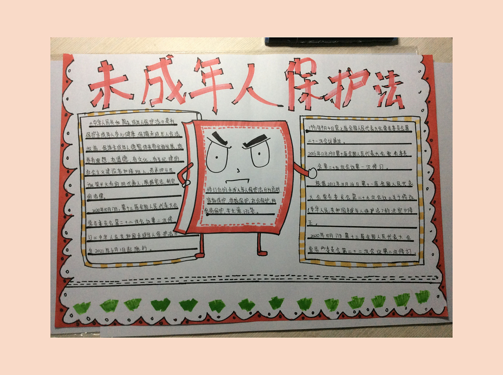 未成年人保护法手抄报