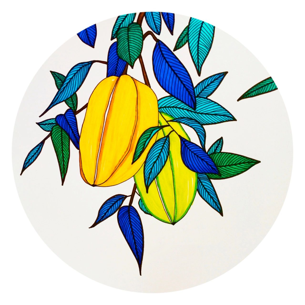 创意儿童画《杨桃》 适合七八岁的小朋友