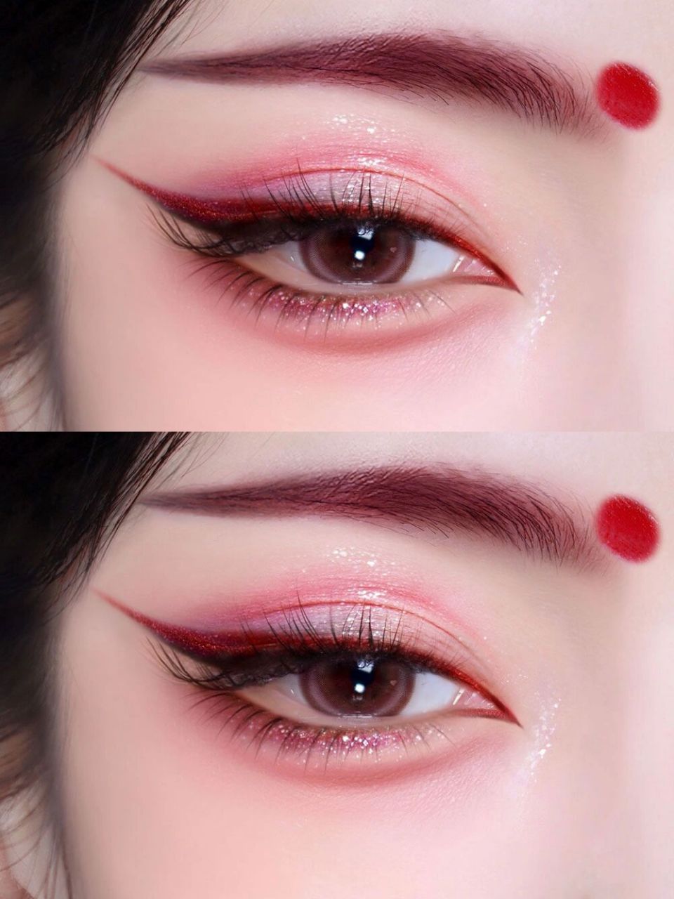 妆还是蛮美的,仿个妆先～～ #今日妆容# #狐狸眼# #新中式# #妲己