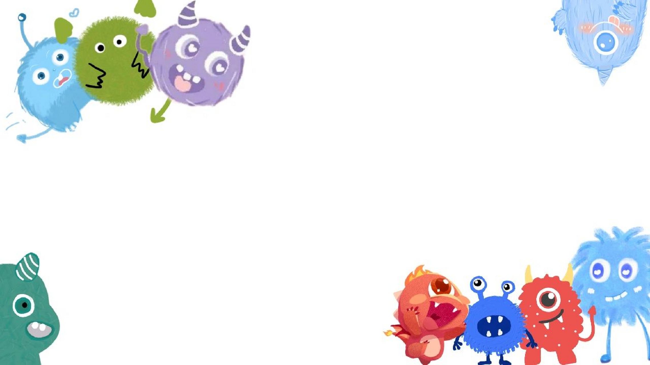 小怪兽 ppt背景图  可爱背景图 ppt  需要的可以私我发原图哦