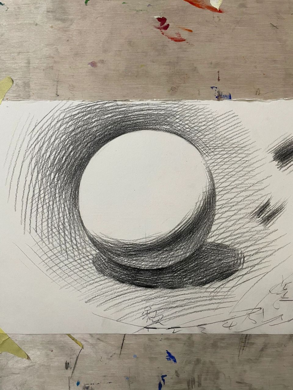 素描几何体圆步骤图