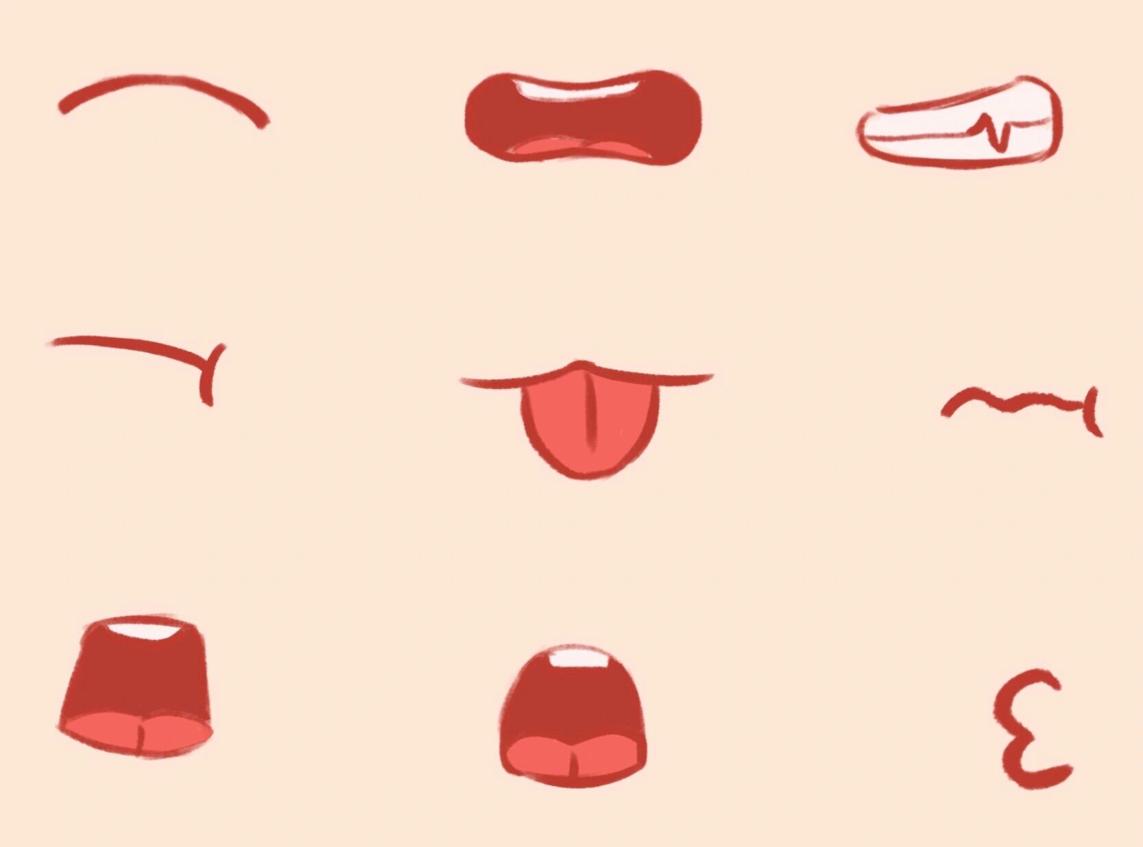 干货分享 | 卡通人物15种嘴巴参考