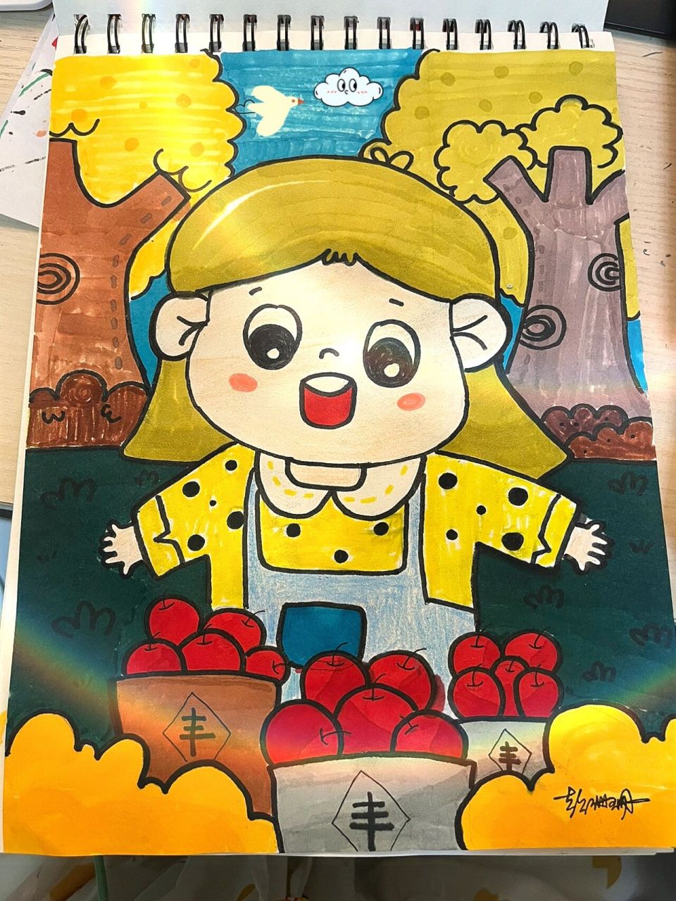 儿童画 简笔画 秋天来啦 秋天来了 是丰收的季节day 2