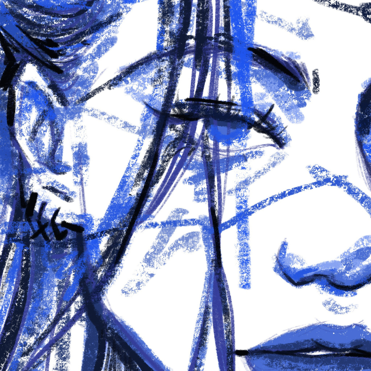 欧美艺术感头像|四色选一(手绘头像36/100) 96工具99:procreate