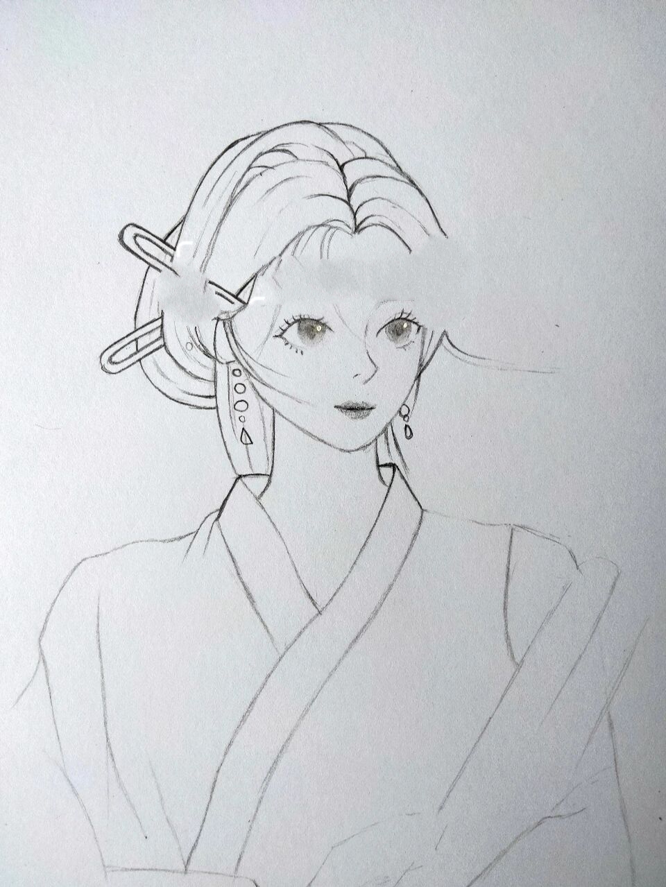 青姝国风汉服简笔画#绘画教程62