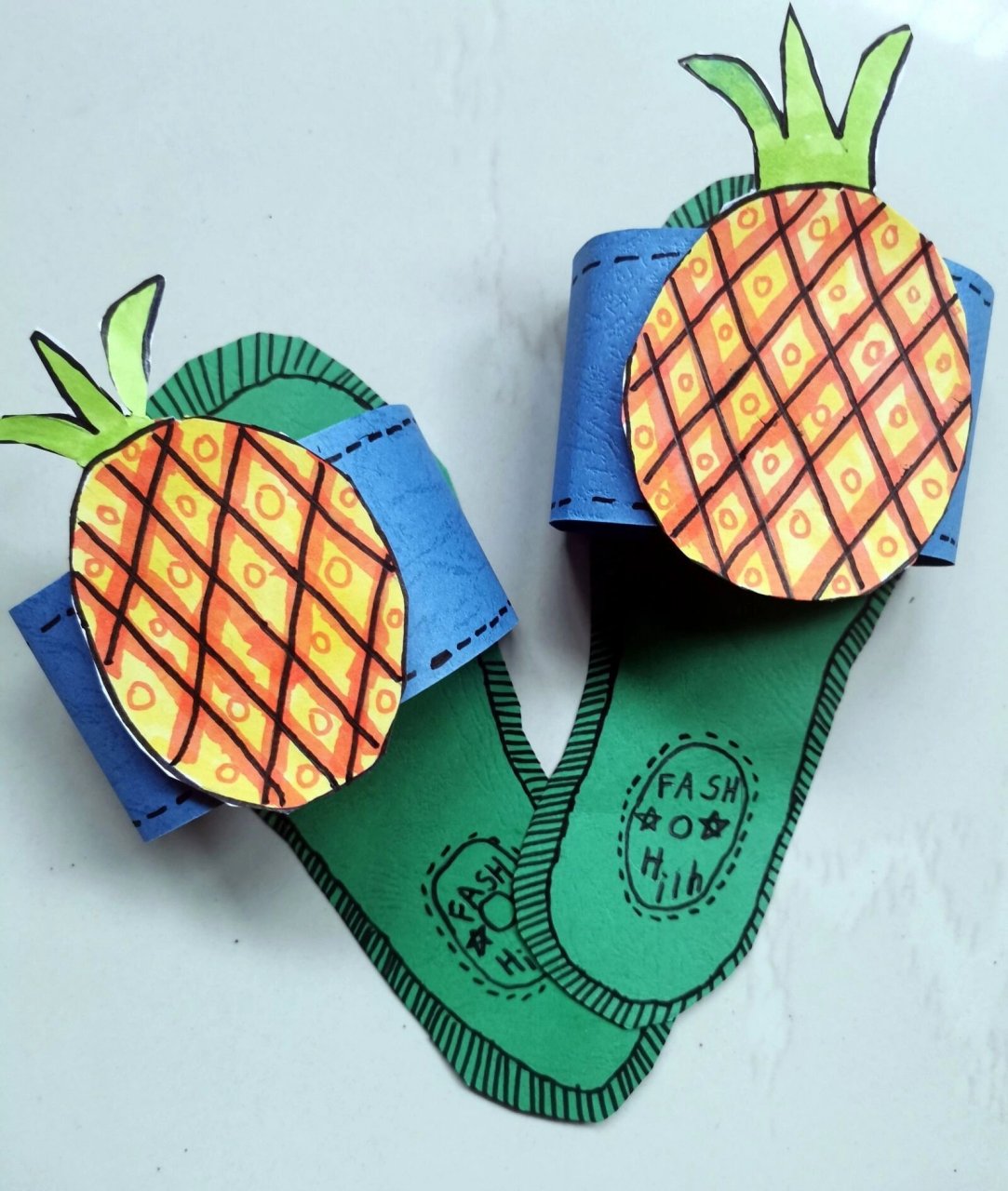 样的鞋》|线上教学 分享孩子们的线上作品,趁着线上教学做些手工吧