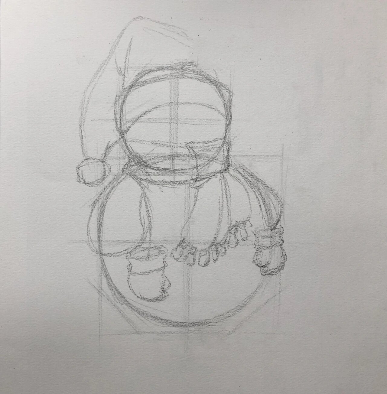 素描综合画丨《7815圣诞小雪人》10～12岁