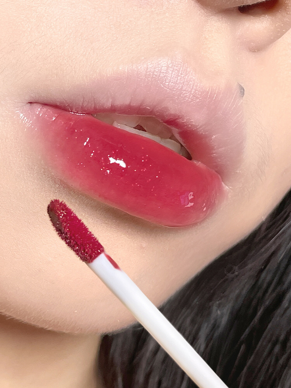 甜吻果冻唇釉g0978 带细闪!78好看的无花果玫瑰冻!