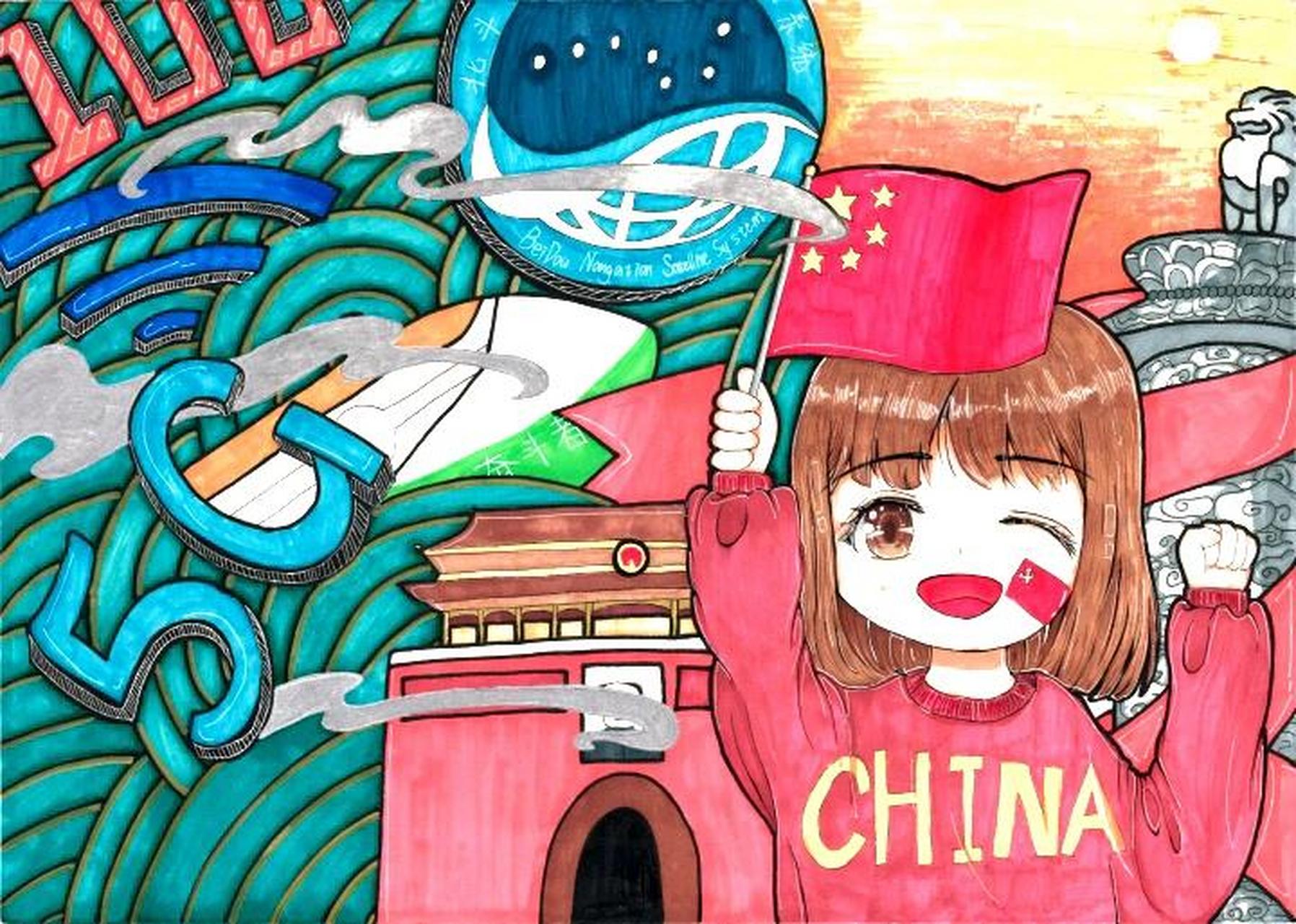 祖国系列绘画 | 画室学生作品 市一等奖 祖国系列绘画 | 画室学生作品