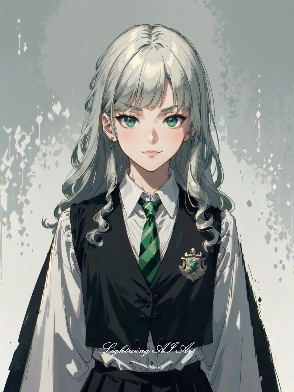 069卷 | 斯莱特林衍生1 蛇院灵感 女生头像 这次是简单背景的蛇院女孩