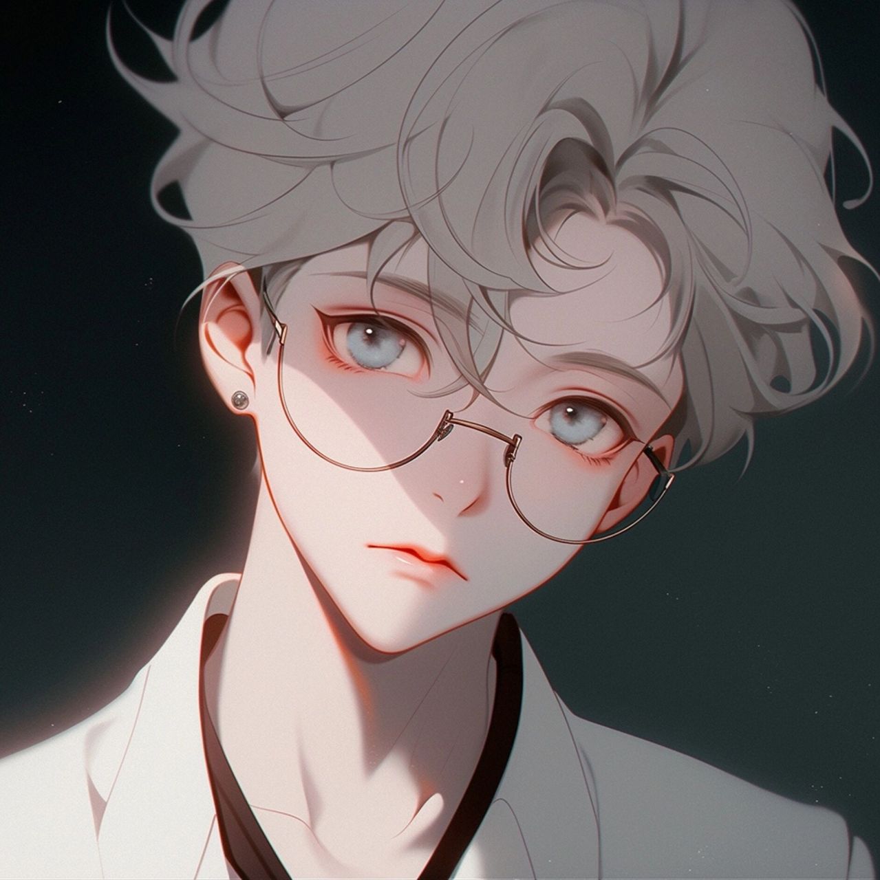 男生头像丨眼镜 这算斯文败类型吧?是吧是吧.