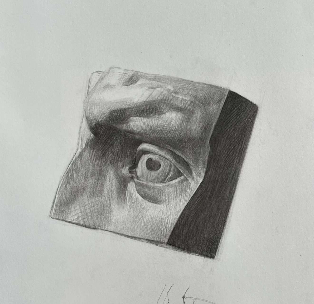 大卫五官素描|眼睛 #大卫##石膏像##美术集训# #画室# #广东联考