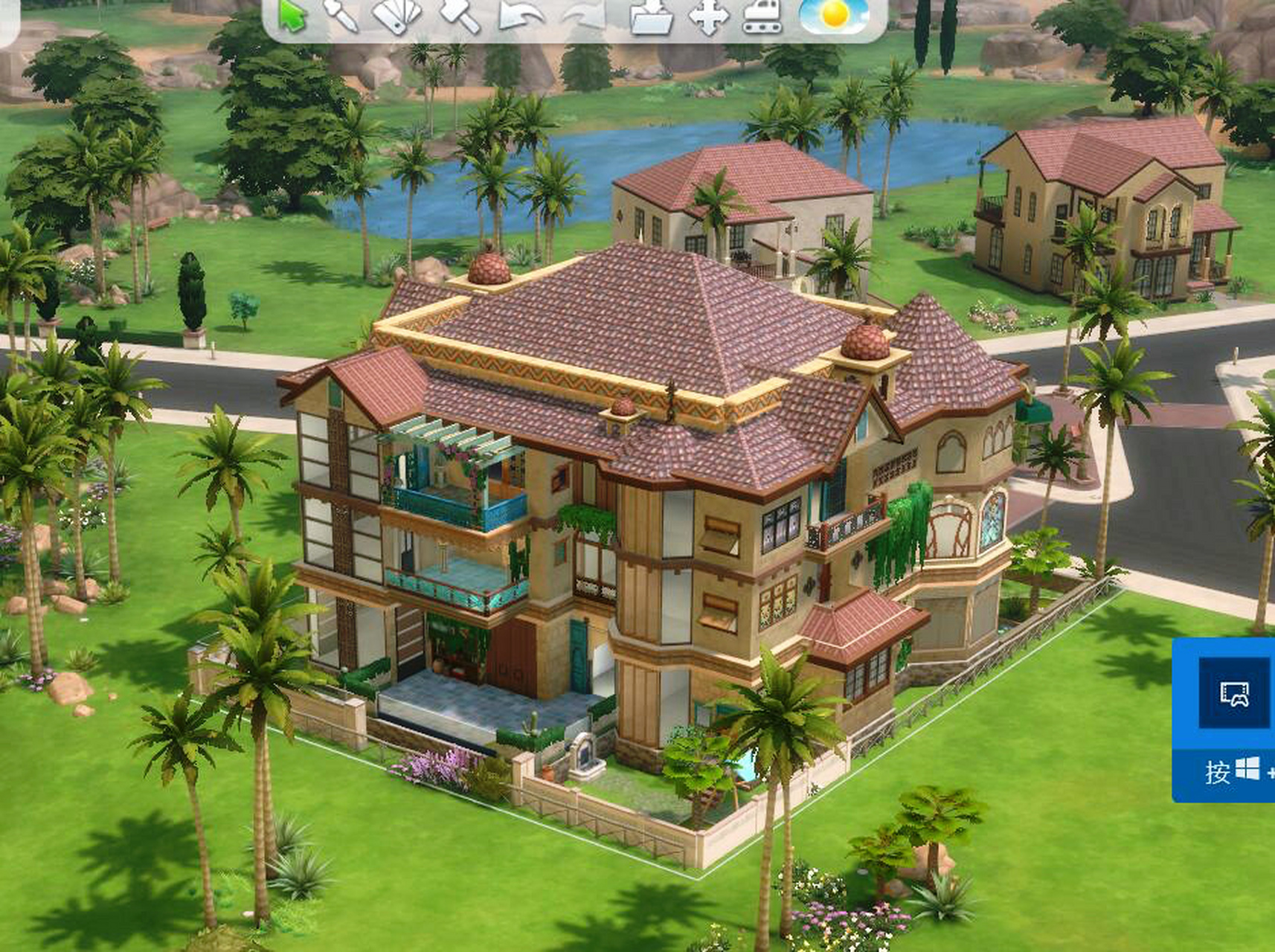 模拟人生4 西班牙or地中海阳光公寓楼|咕咕 咕咕咕咕咕咕咕 100分钟干