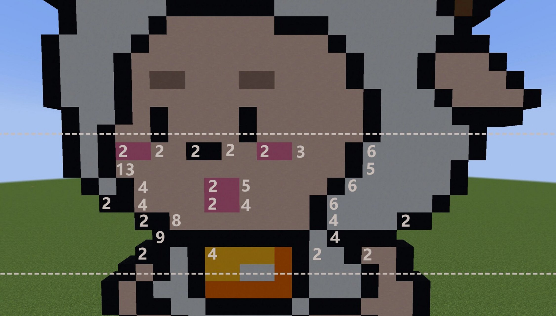 我的世界像素画教程之懒羊羊