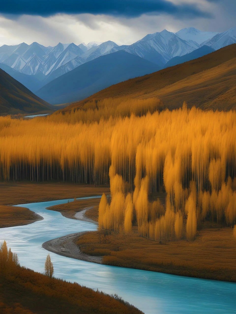 高清秋天景色手机壁纸,一方秋色醉千山 " 满目金黄耀百里,一方秋色醉