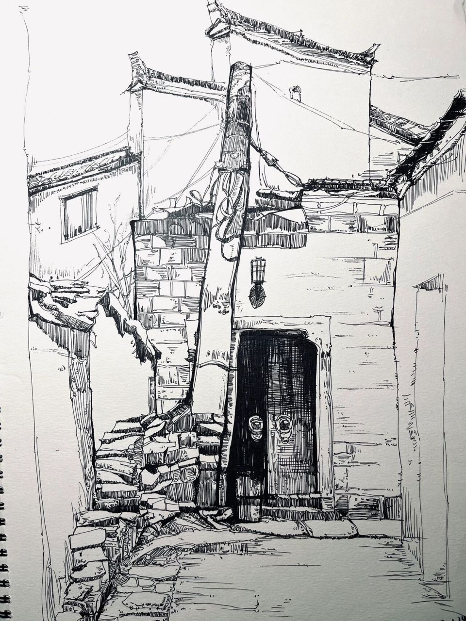 96建筑手绘|建筑风景|老门东一禺 坚持画 处处画 执念的画