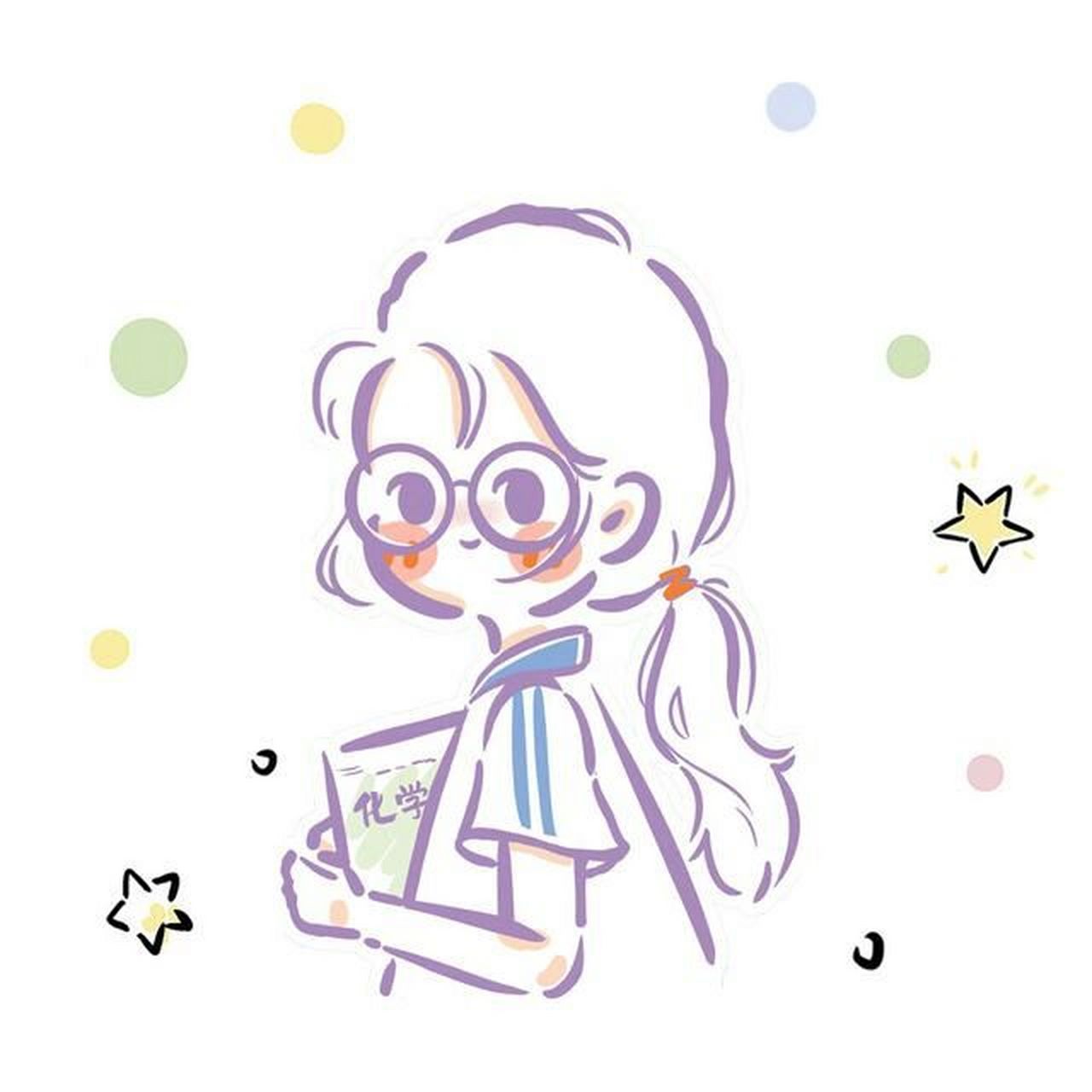 各个科目的简笔画女生头像 6767672