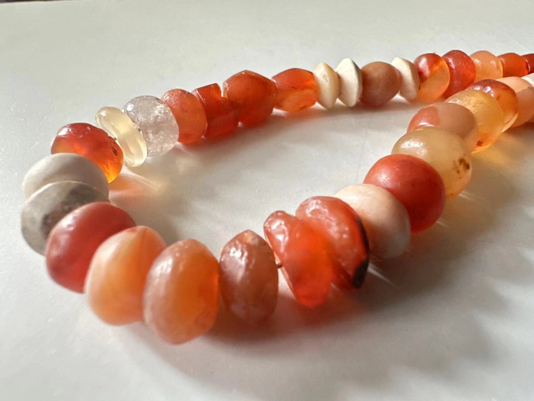 西亚千年古珠玛瑙飞碟珠 一组飞碟珠,可单卖可打包,价格绝对好