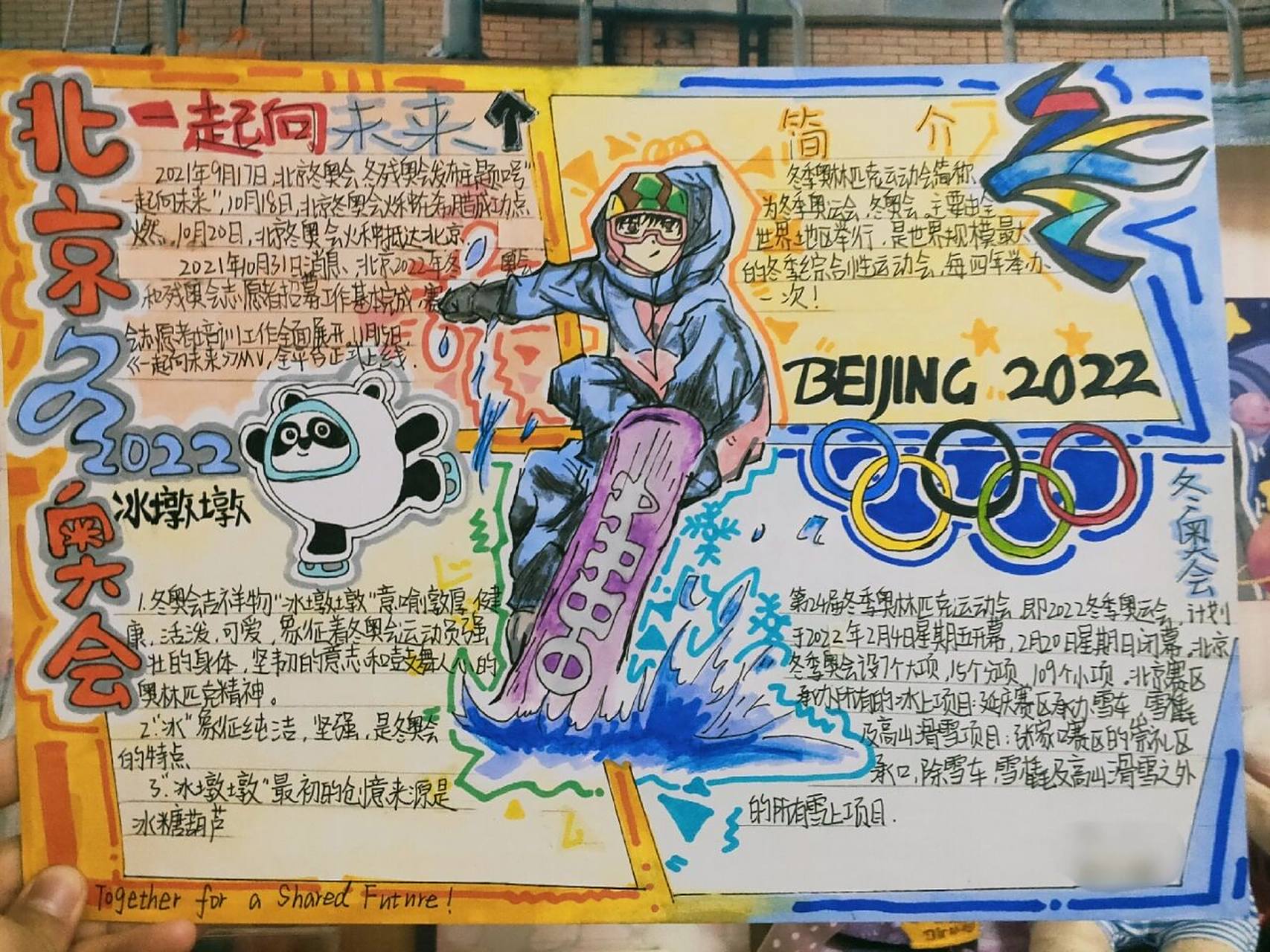 冬奥会手抄报来啦!     中间人物不是原创!