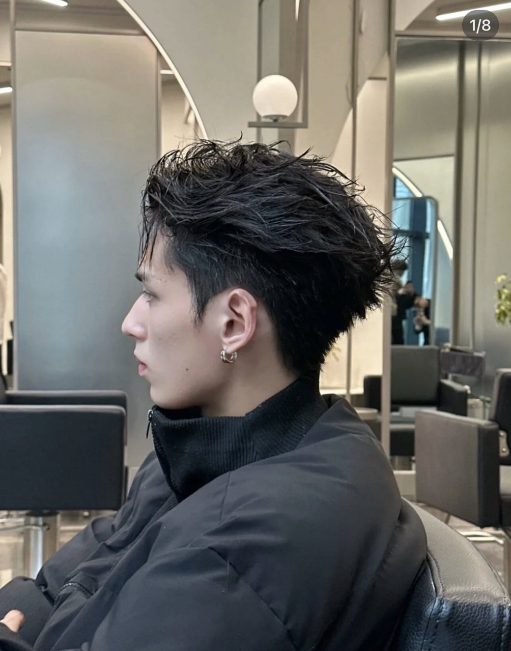 年火爆全网的钢夹烫痞帅暖男渣渣男必备 湿感凌乱侧背  凌乱盐系发型