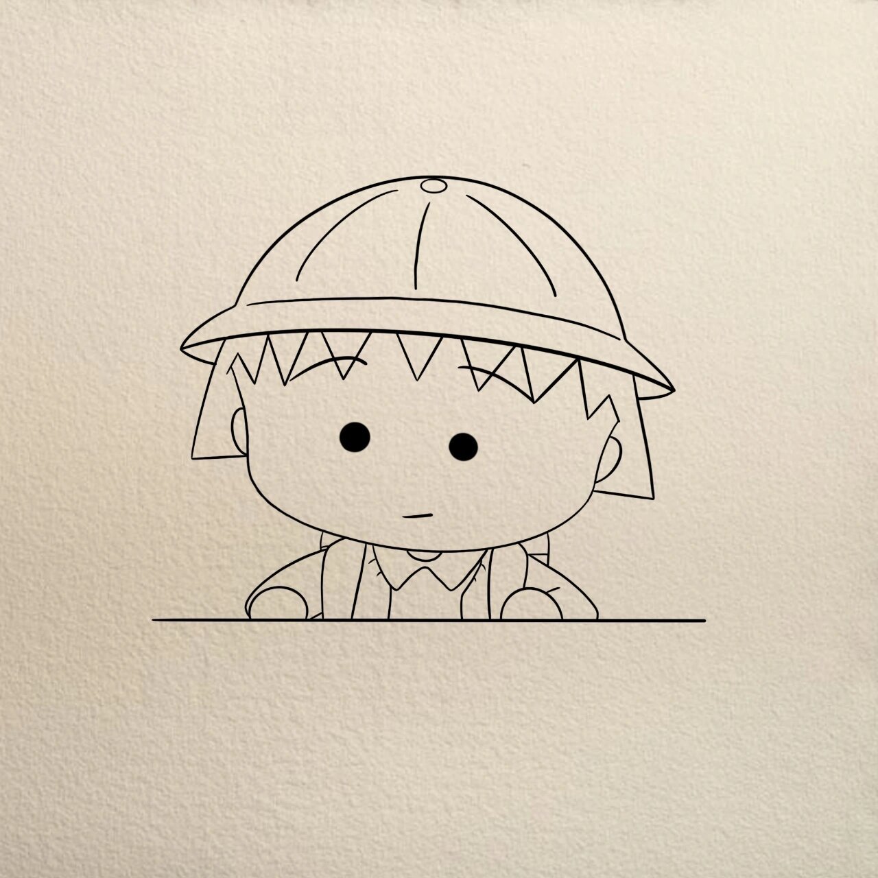 简笔画7815樱桃小丸子7815 98心满意足享受每一点快乐,是