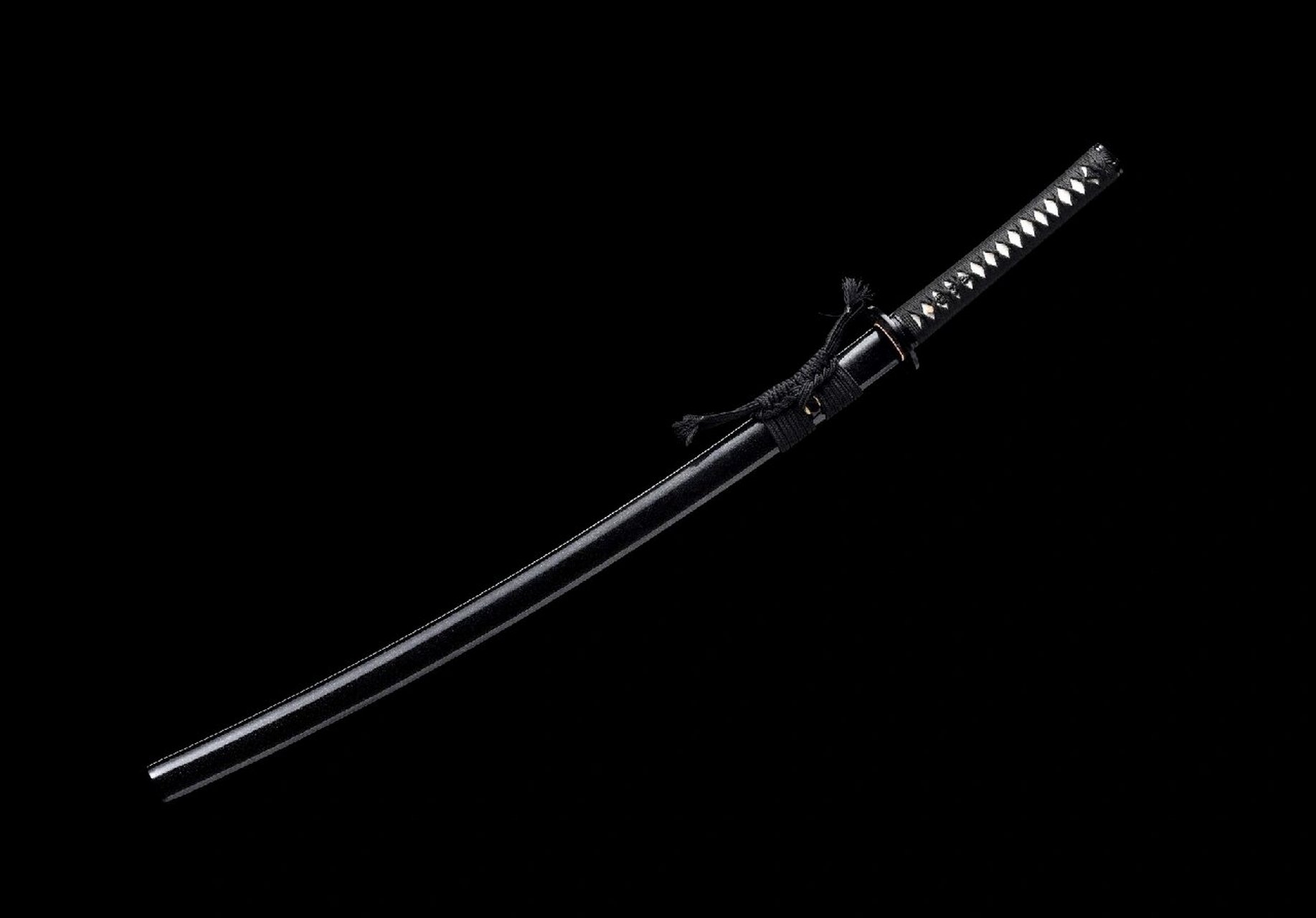 村正妖刀-武士刀 全钢 热处理:覆土烧直刃 手工青光磨 真横手 斜樋 上