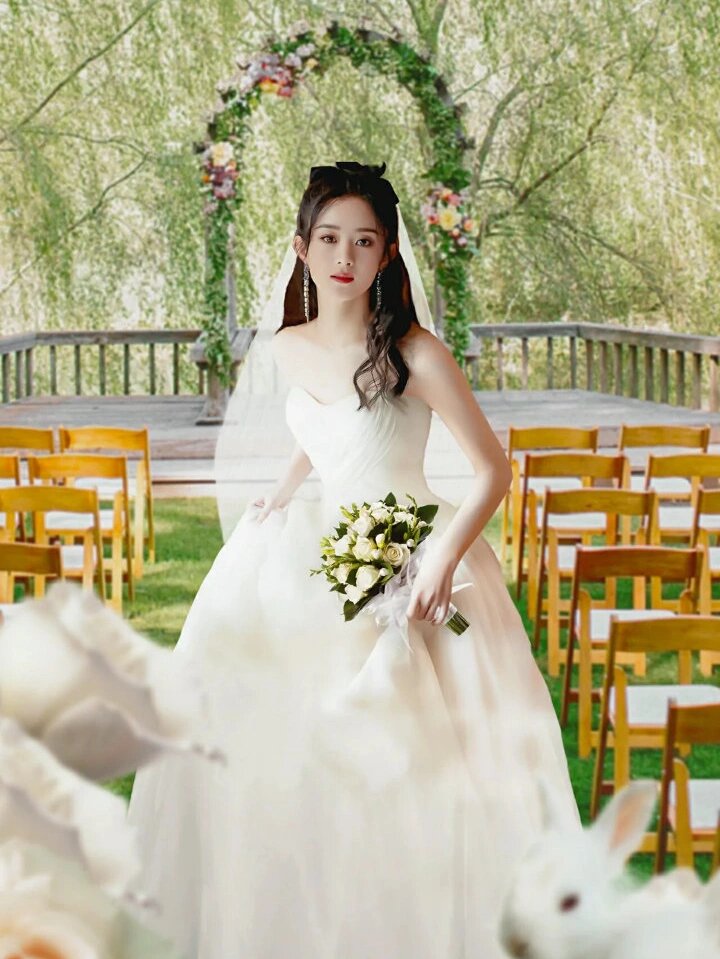 赵丽颖婚纱图壁纸图电脑壁纸