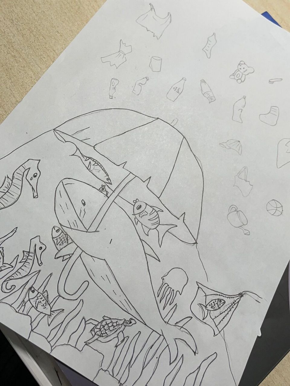 保护环境主题～创意儿童画 主题:空气污染,保护环境.