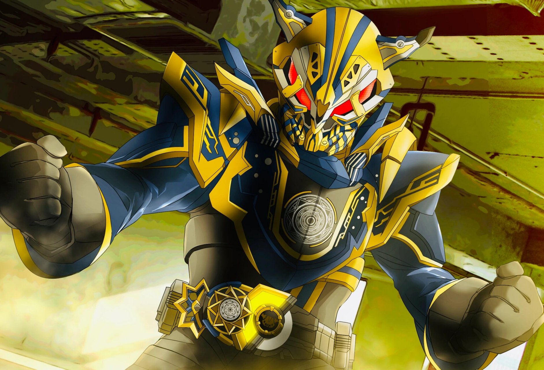 假面骑士极狐02geats狞猫gyago幻想形态壁纸 辛苦两位大佬画师跟上