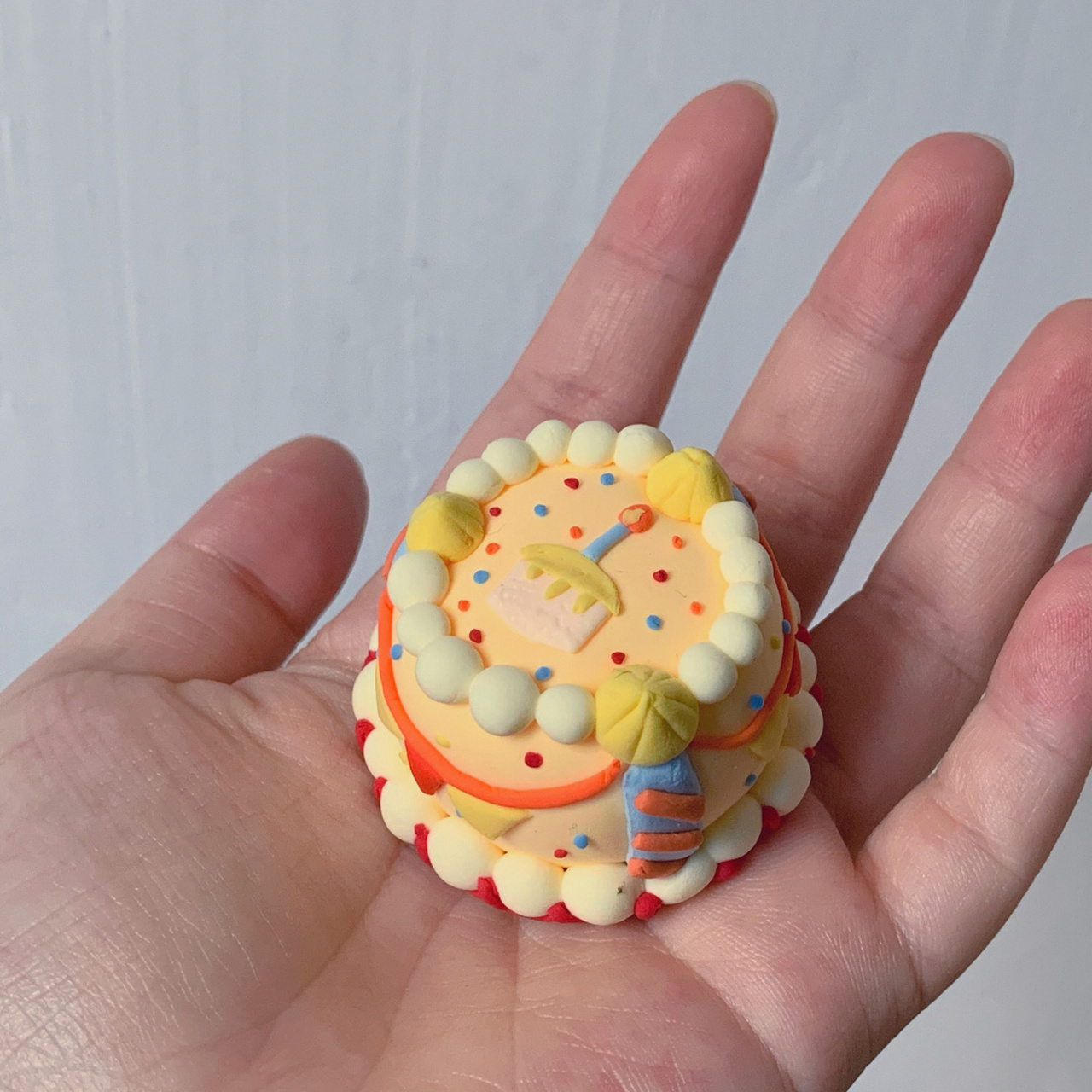 超轻粘土|迷你生日蛋糕98 *88( 615161 )89* #我的粘土