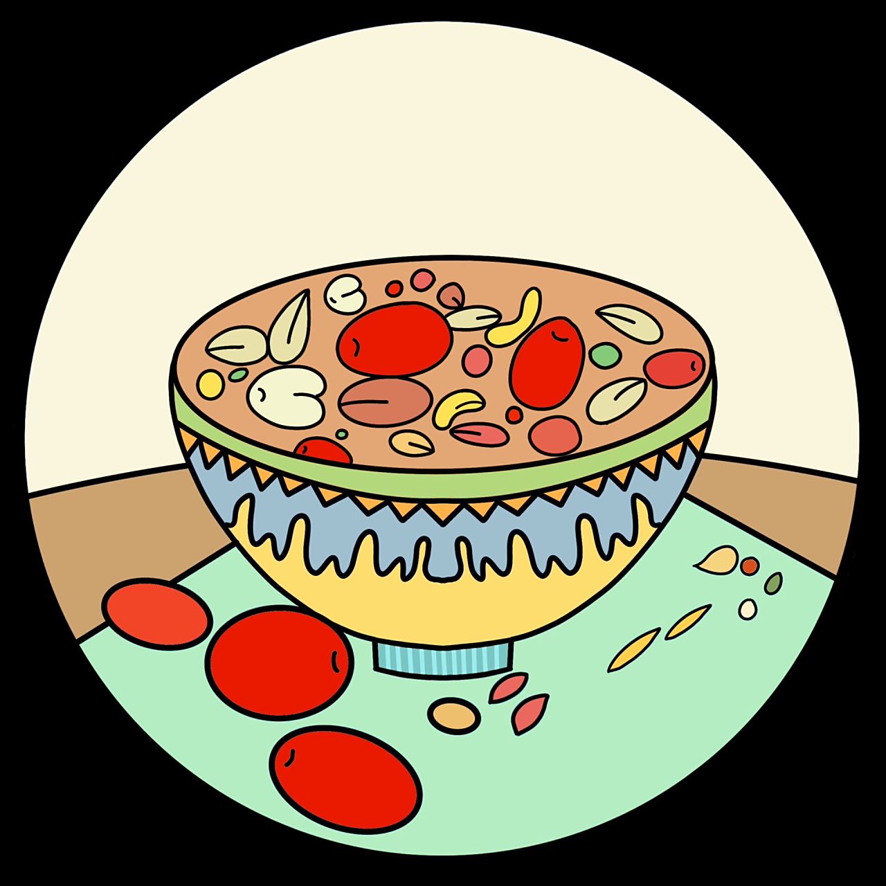 腊月进入倒计时了 一碗腊八粥暖心暖胃快来一起画一碗腊八粥吧
