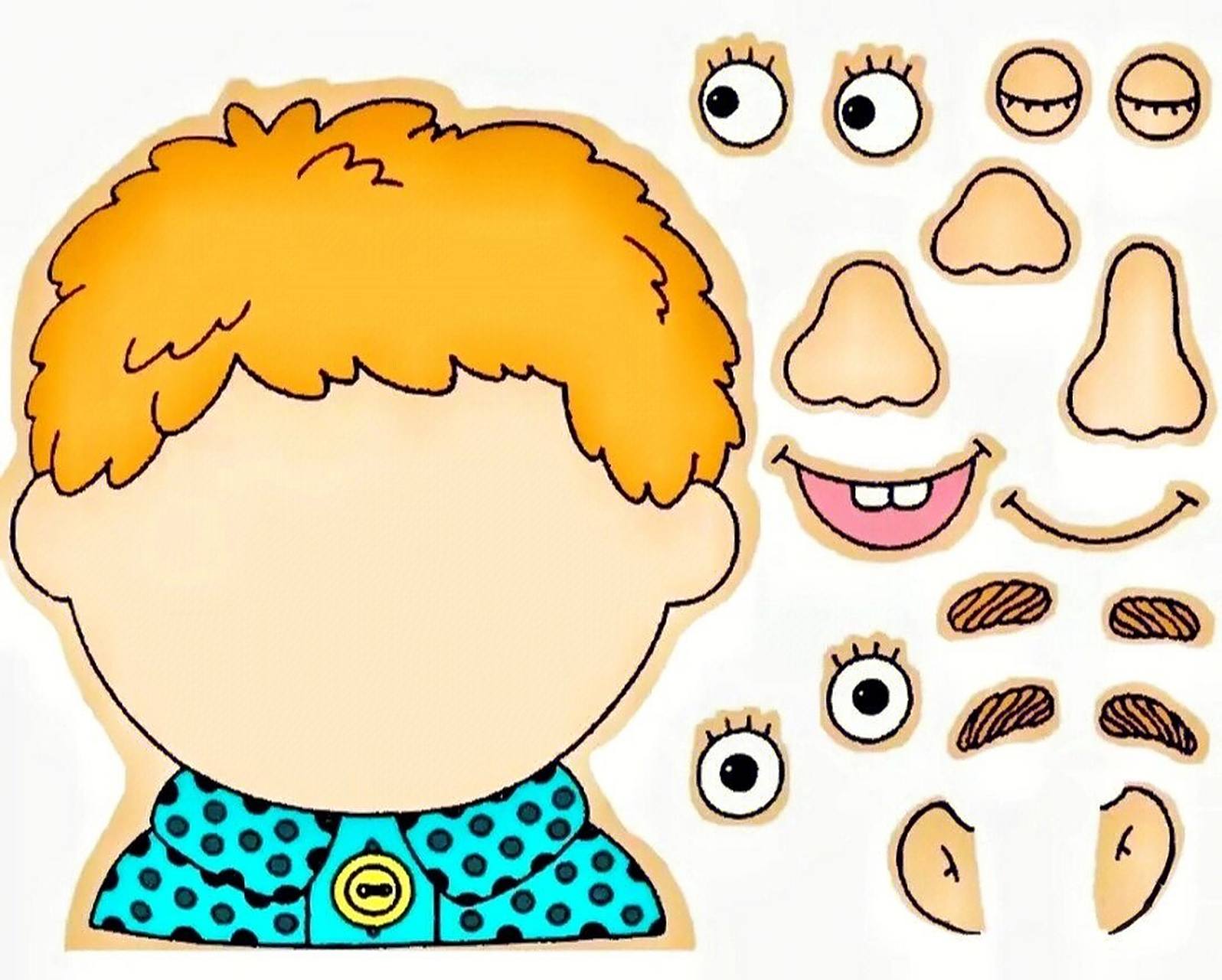 亲子早教|认识五官贴五官互动游戏打印素材 幼儿园益智区,亲子早教