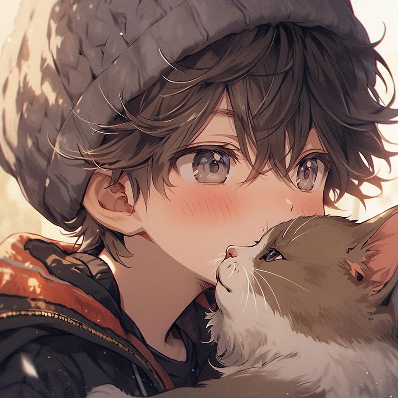 第2弹|少年与猫|动漫头像 「命运交错,少年与猫的相遇,仿佛是宇宙编织