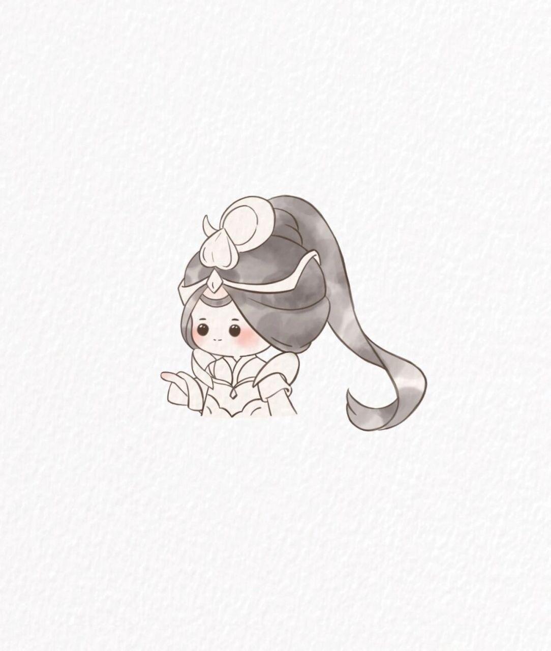 手绘简笔画|来个女娲 (附教程) 女娲的新皮肤好好看啊,而且海报超级美