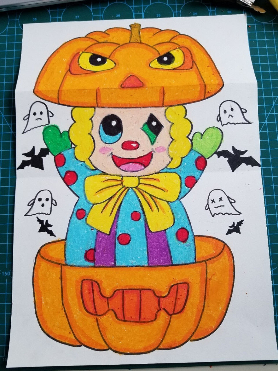 万圣节绘画 万圣节绘画#南瓜#幽灵#儿童画#万圣节手工 #万圣节